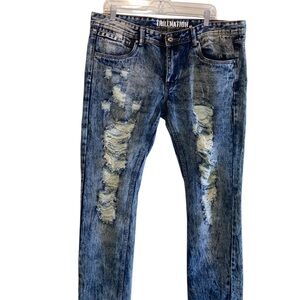 Trillnation men’s size 40 distressed jeans